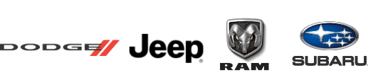 Dodge, Jeep, Ram, Subaru logos