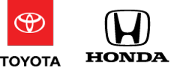 Toyota, Honda, and Lincoln logos