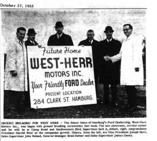 West Herr Newspaper Article in the year 1965